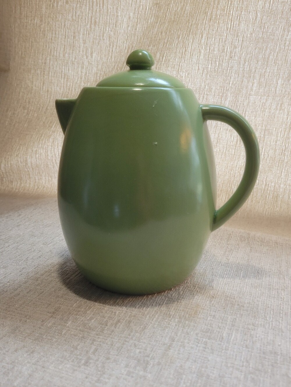 Starbucks Matte Avocado Green Ceramic Teapot / Coffee Pitcher with Lid (2012)